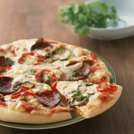 Pizza with peppers 