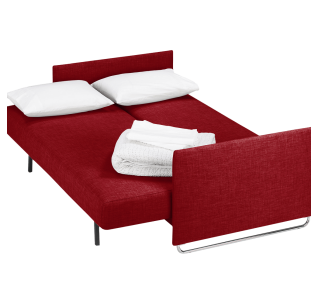 Tandom Red Sleeper Sofa