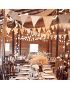 ThxToms DIY Burlap Banner Hand Painted Decoration for Wedding Birthday and Kids Party 