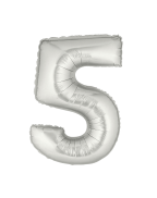 Andaz Press Giant Silver Helium Foil Balloon Party Kit with Sign