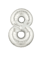 Andaz Press Giant Silver Helium Foil Balloon Party Kit with Sign