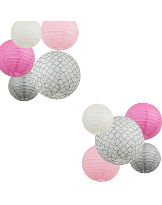 Bobee Paper Lanterns Birthday Party Bridal Baby Shower Wedding Decoration 5-pack 