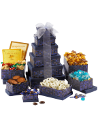 Broadway Basketeers Souring Saphire Sympathy Gift Tower