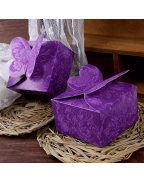 EUBUY 50 Pcs Shiny Glitter Sparkling Butterfly DIY Square Wedding Bridal Party Favor Candy Gift Boxes 