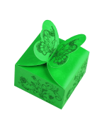 EUBUY 50 Pcs Shiny Glitter Sparkling Butterfly DIY Square Wedding Bridal Party Favor Candy Gift Boxes 