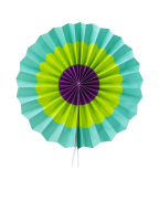 Fiesta Colorful Paper Fans Round Wheel Disc Southwestern Pattern Design for Party