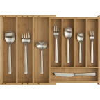 Expandable Bamboo Flatware Tray