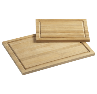 FSC Teak Rectangular Cutting Boards with Well