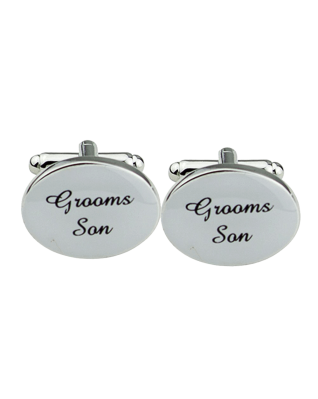 Mens Silver Wedding Cufflinks Groom Cuff Link Gift