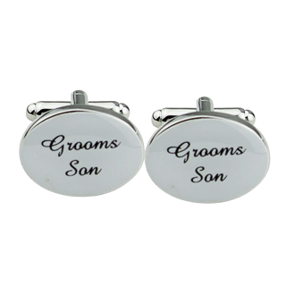 Mens Silver Wedding Cufflinks Groom Cuff Link Gift