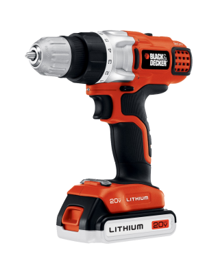 Black & Decker LDX220 SBFC 20-вольтовый литий-ионный дрель-драйвер с быстрым зарядным устройством