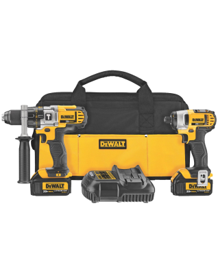 DEWALT DCK290L2 20-Volt MAX Li-Ion 3.0 Ah Hammer Drill and Impact Driver Combo Kit 