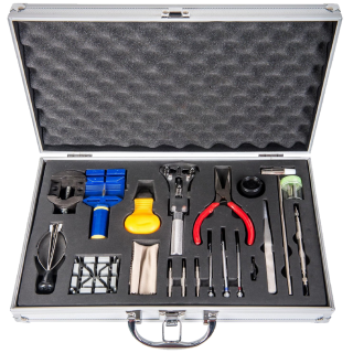 LGI Premium Watch Repair Kit with Reusable Aluminum Box 