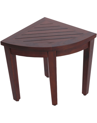 Oasis Bathroom Teak Corner Shower Seat Stool Chair Bench