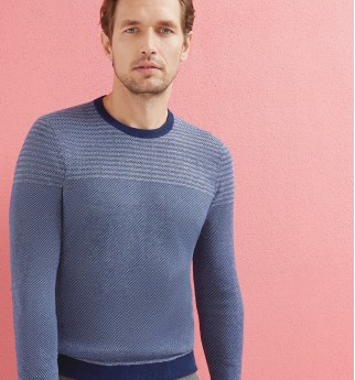 DYNAMO Striped crew neck jumper