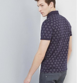 FELLA Diamond print polo shirt