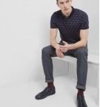 FELLA Diamond print polo shirt