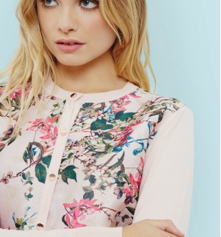 KARLIA Blossom Jacquard cardigan