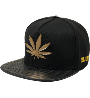 SSLR Men's Adjustable Leaf Shape Studded Flat Bill Caps