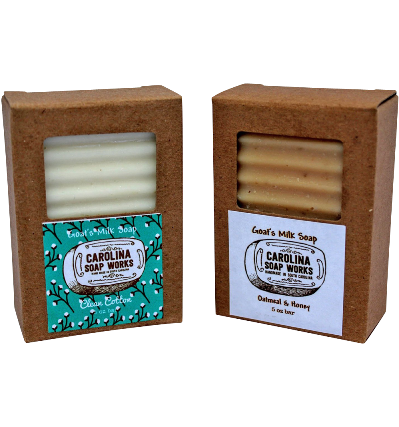 Handmade Goat Milk Soap Oatmeal & Honey and Clean Cotton Scents