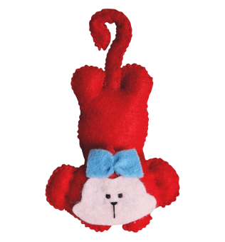 Handmade Stuffed Animals Monkeys Felt Fleece Hanging Home Decor Gifts