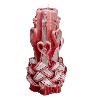Large Handmade Paraffin Carved Candle
