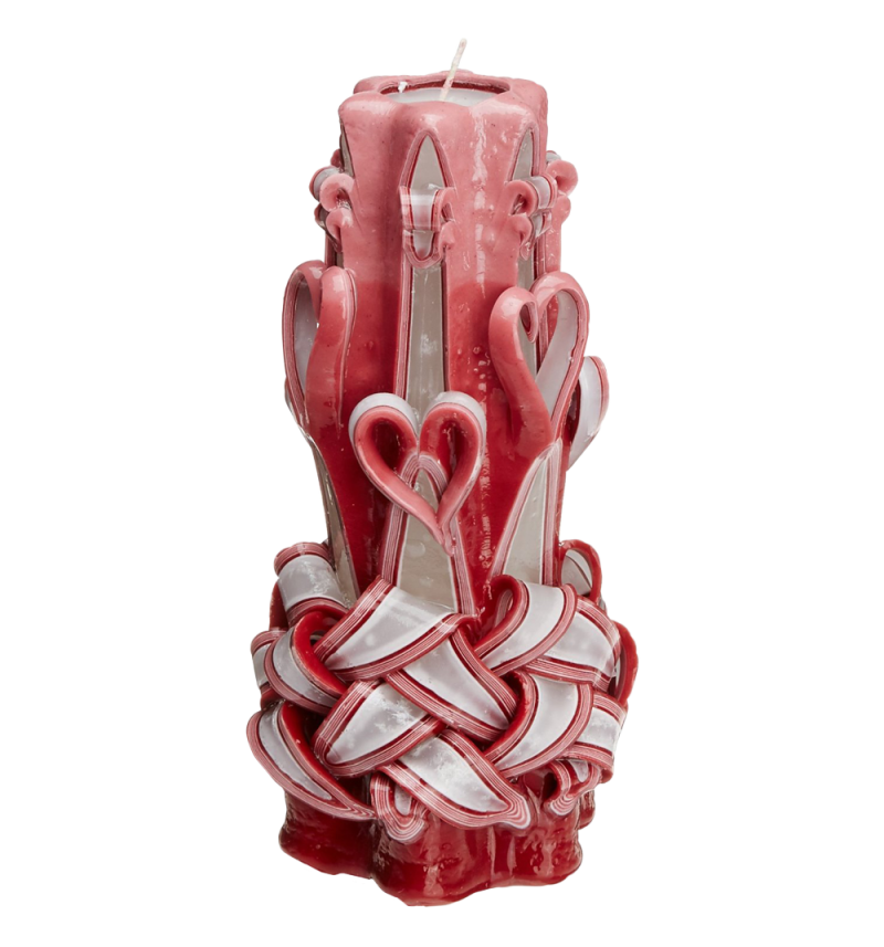 Large Handmade Paraffin Carved Candle
