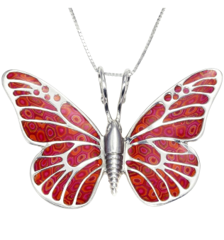 Butterfly Necklace Polymer Clay Jewelry