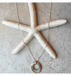 Of Earth and Ocean Handmade Sunrise Pendant Necklace Triple Circles