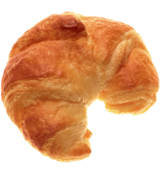 Croissant with cherries