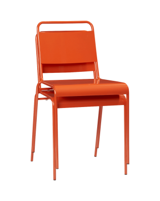 Lucinda Orange Stacking Chair