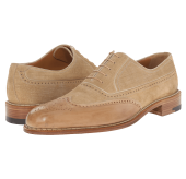 a. testoni Black Label Linen Suede Delave Calf Wingtip Oxford