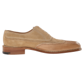 a. testoni Black Label Linen Suede Delave Calf Wingtip Oxford