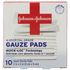 Johnson & Johnson First Aid Gauze Pads (2 x 2-inch) 10-Count Gauze Pads