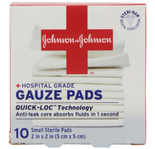Johnson & Johnson First Aid Gauze Pads (2 x 2-inch) 10-Count Gauze Pads