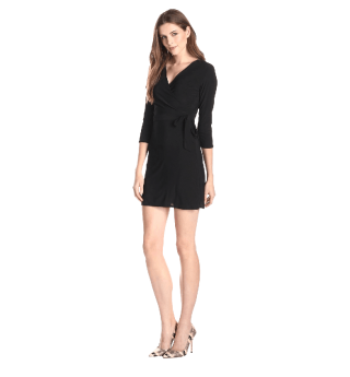Women's Faux-Wrap Dress