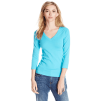 Women's 3/4 Sleeve Deep V Neck 