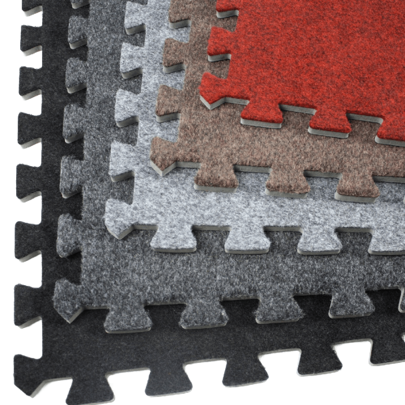 ncstores Eco Soft Carpet Foam Tiles Portable Trade Show Flooring, Exercise Mats & Light Duty Carpet Top Gym Flooring
