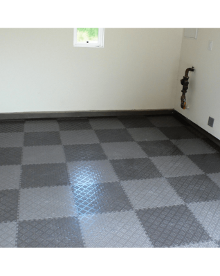 Norsk Stor NSMPRD6BLK Raised Diamond Multi Purpose PVC Flooring, Black, 6 Pack