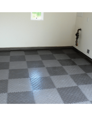 Norsk Stor NSMPRD6BLK Raised Diamond Multi Purpose PVC Flooring, Black, 6 Pack