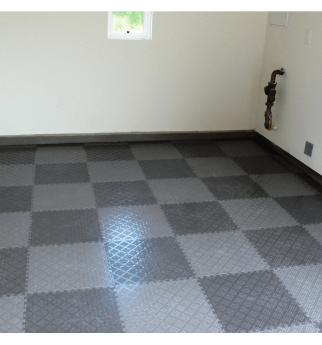 Norsk Stor NSMPRD6BLK Raised Diamond Multi Purpose PVC Flooring, Black, 6 Pack