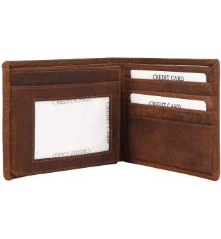 Leather Trifold Wallets for Men 