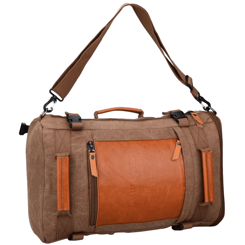 Witzman Men's Retro Canvas Travel Duffel Bag