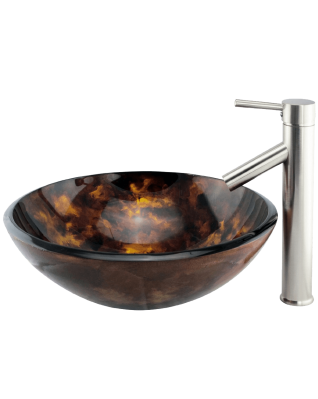Bathroom Tempered Glass Vessel Sink