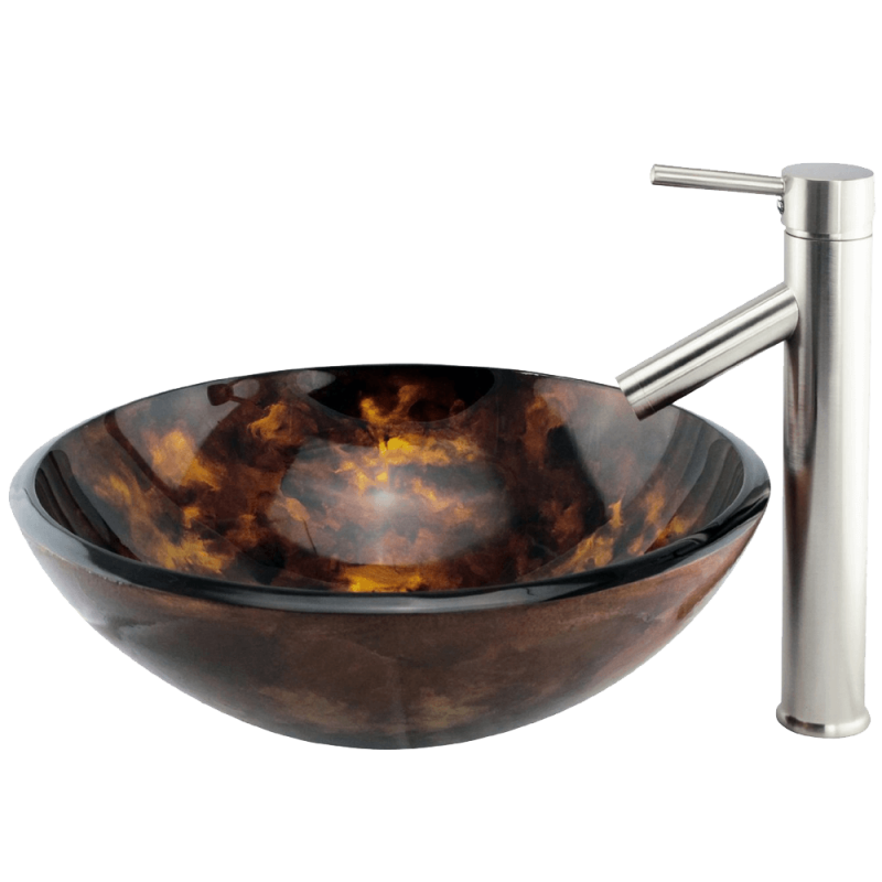 Bathroom Tempered Glass Vessel Sink