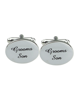 Mens Silver Wedding Cufflinks Groom Cuff Link Gift