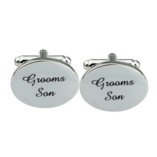 Mens Silver Wedding Cufflinks Groom Cuff Link Gift