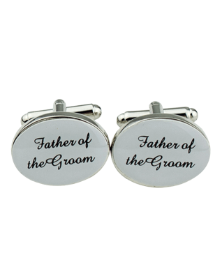 Mens Silver Wedding Cufflinks Groom Cuff Link Gift