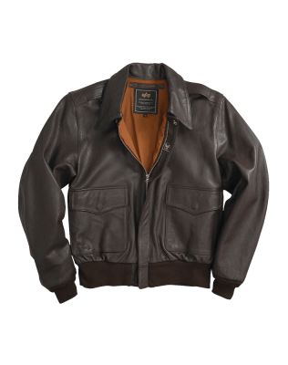 Alpha industries leather jacket