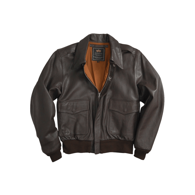 Alpha industries leather jacket